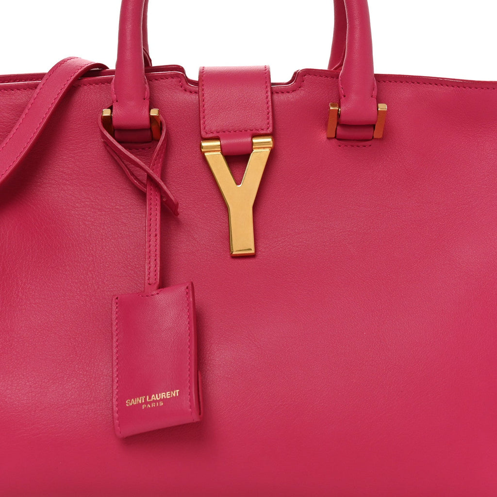 Calfskin Small Classic Y Cabas Fuchsia