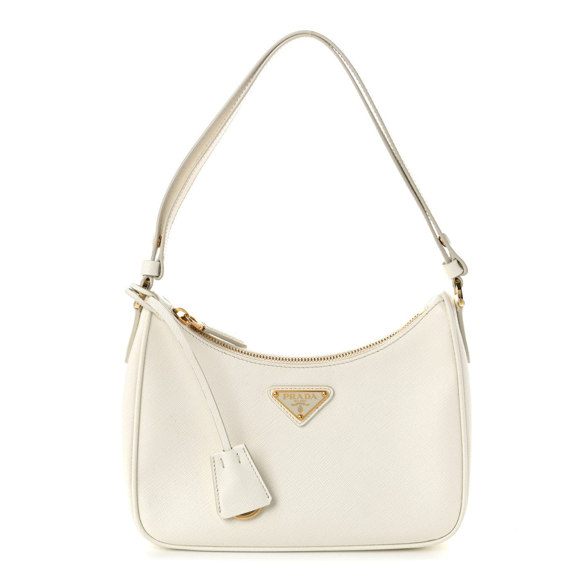 Saffiano Lux Mini Re-Edition Shoulder Bag White