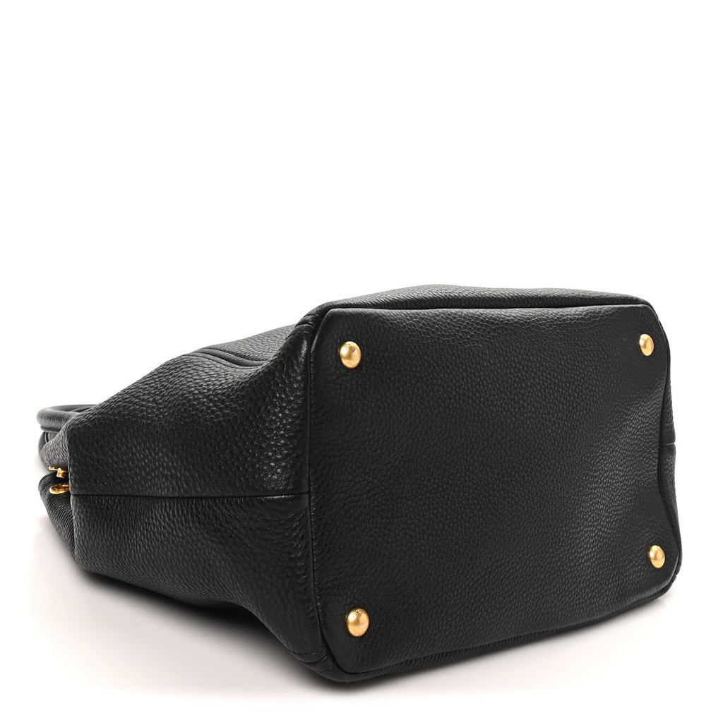 Vitello Daino Tote Black