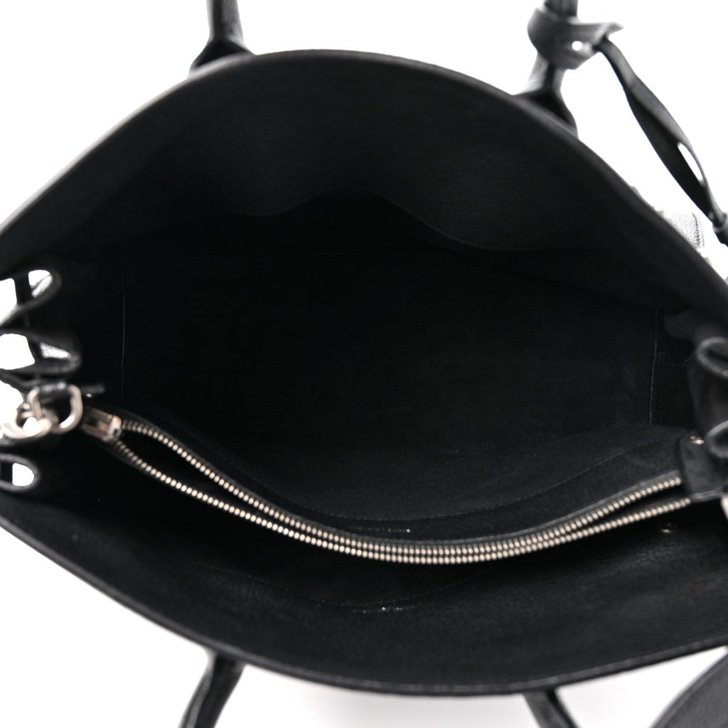 Grained Calfskin Small Supple Sac De Jour Black