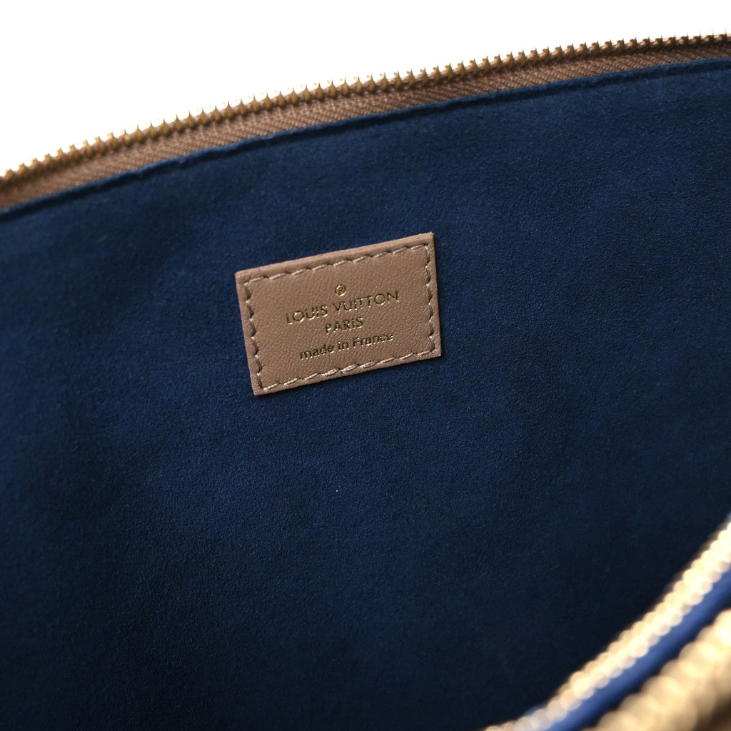 Lambskin Embossed Monogram Coussin MM Taupe