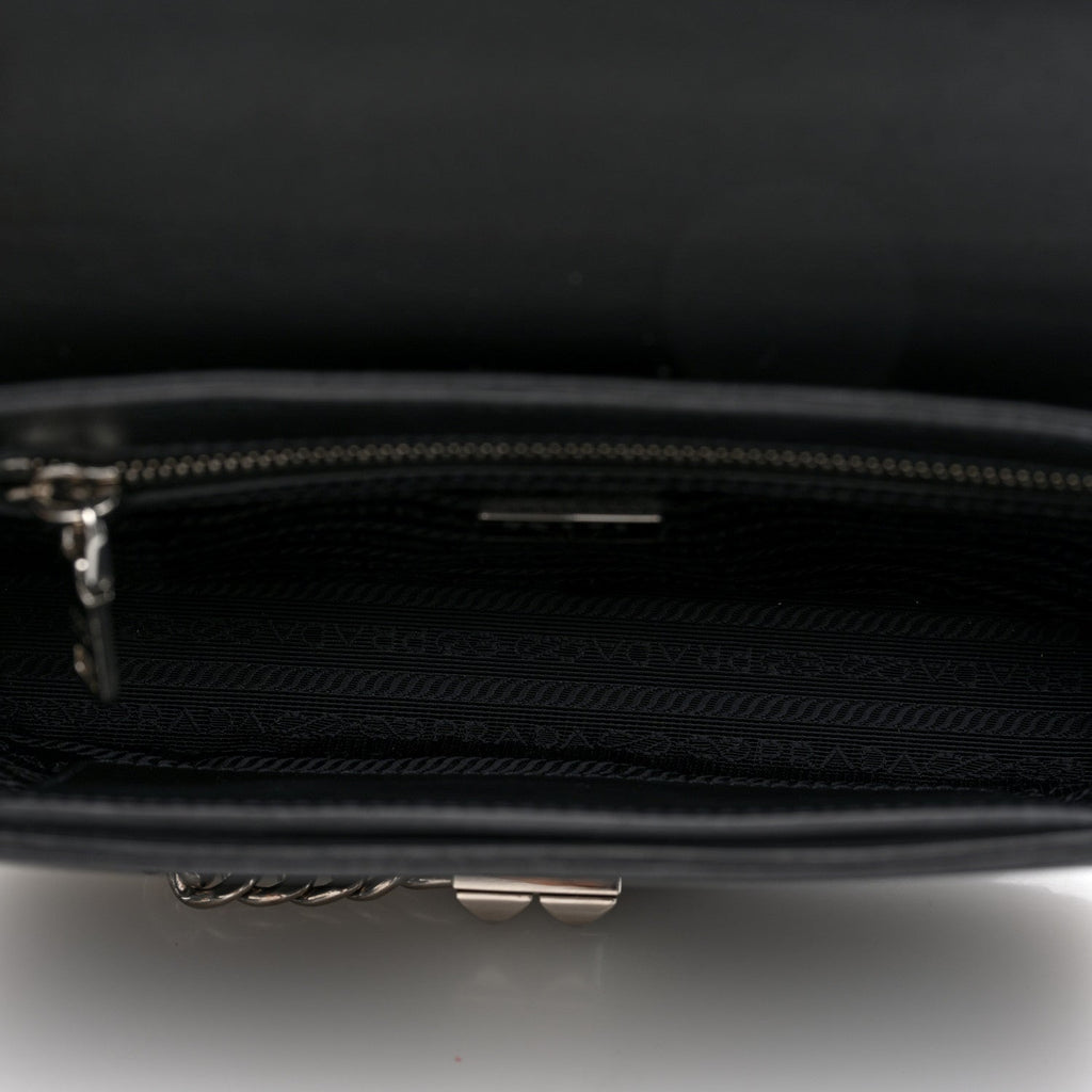 Saffiano Pattina Crossbody Bag Black