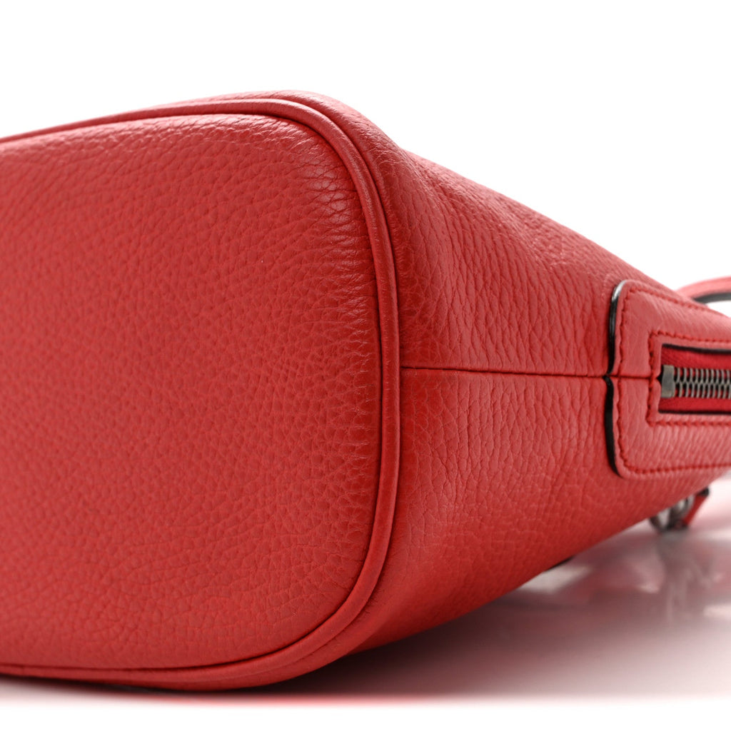 Calfskin Mini Dome Bag Sporting Red