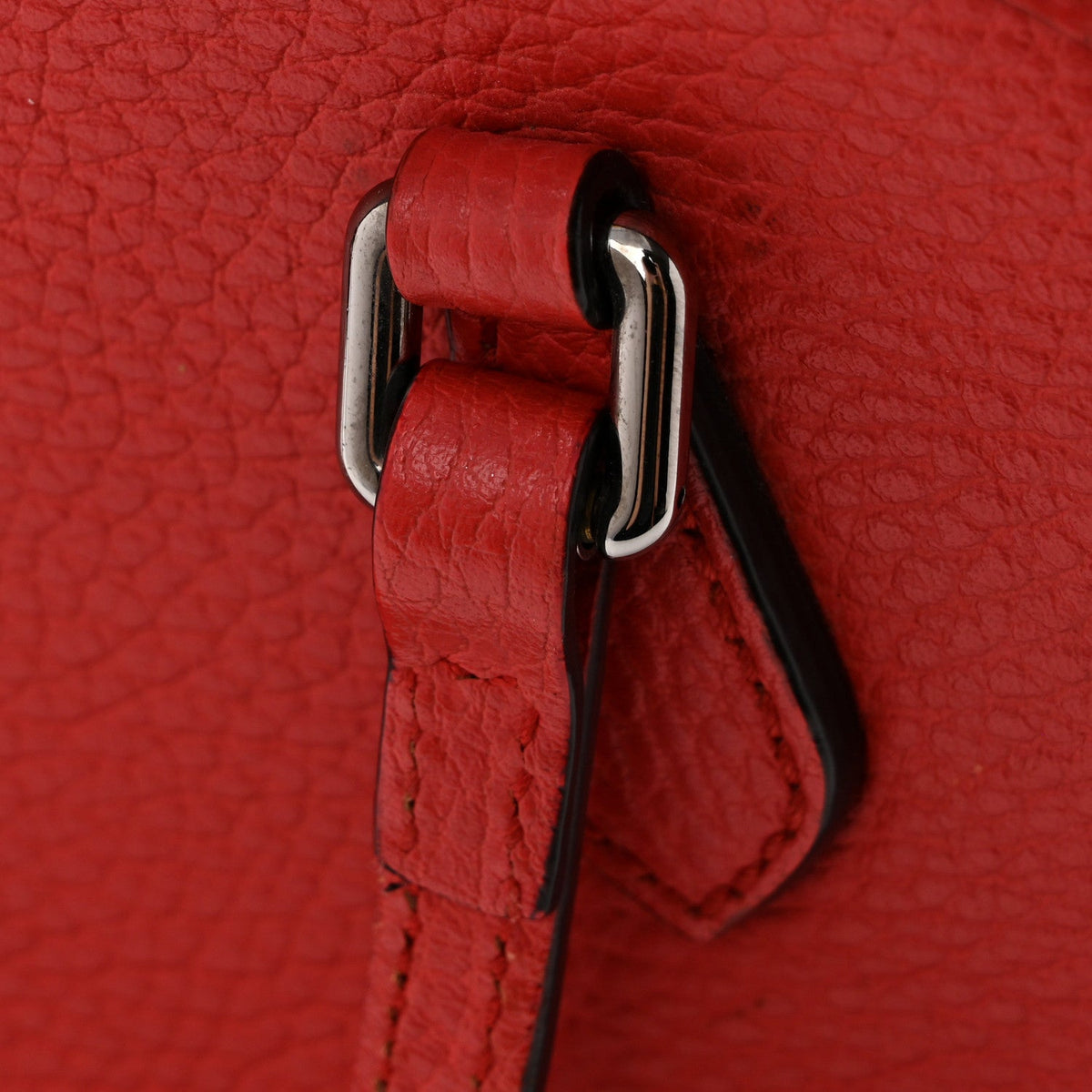 Calfskin Mini Dome Bag Sporting Red