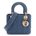 Lambskin Cannage Small My ABCDior Lady Dior Denim Blue