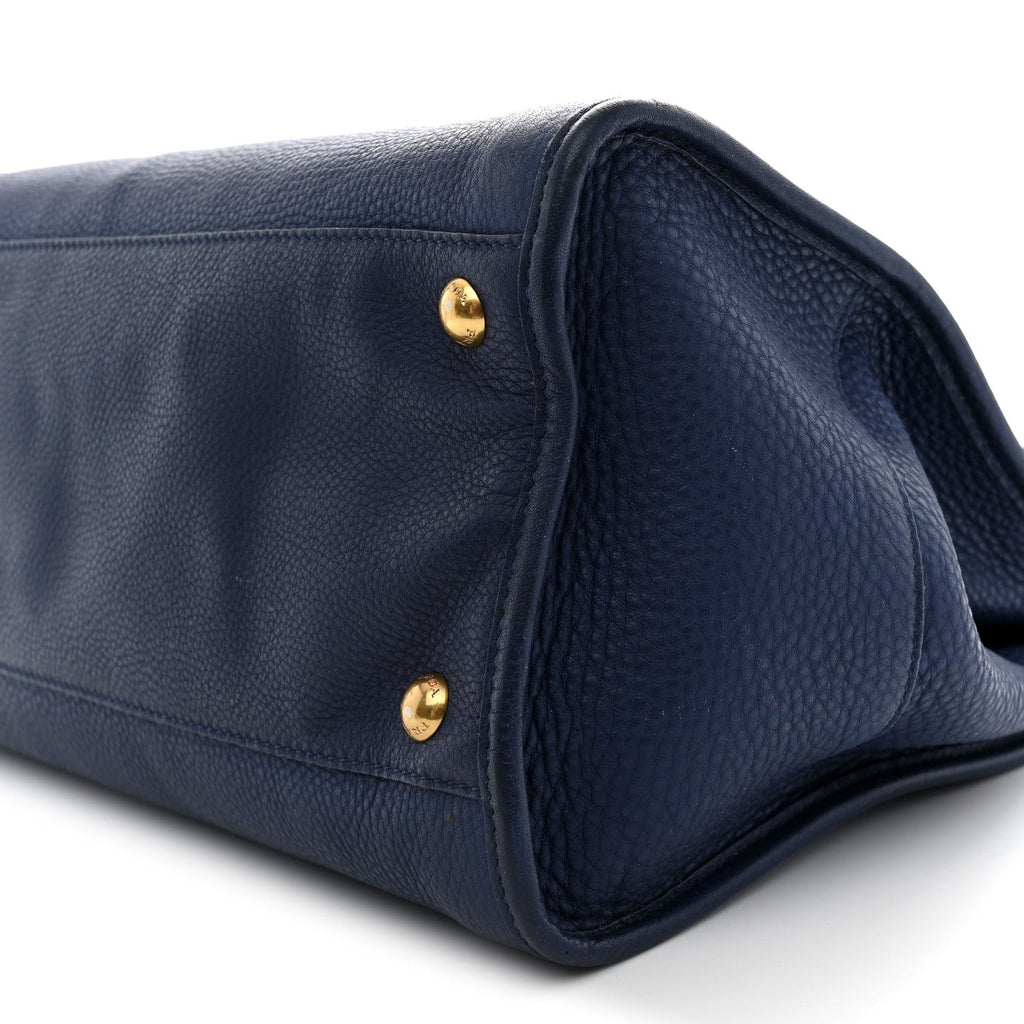 Vitello Daino Shopping Tote Inchiostro