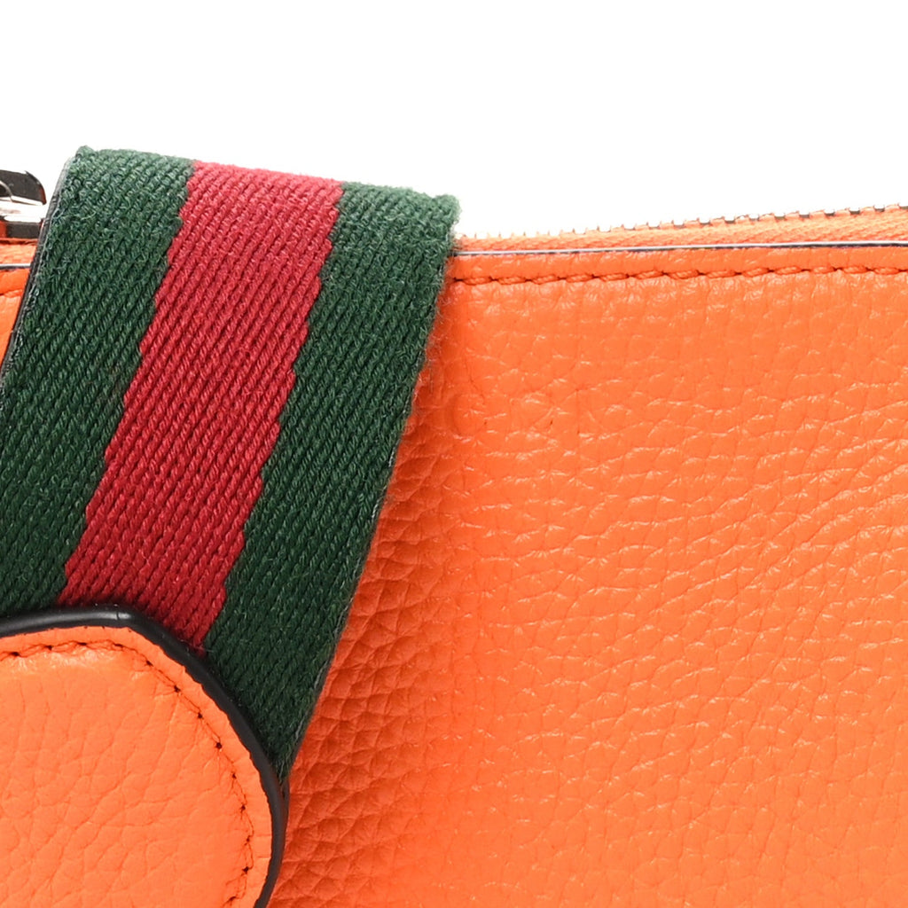 Pebbled Calfskin Mini B Shoulder Bag Orange