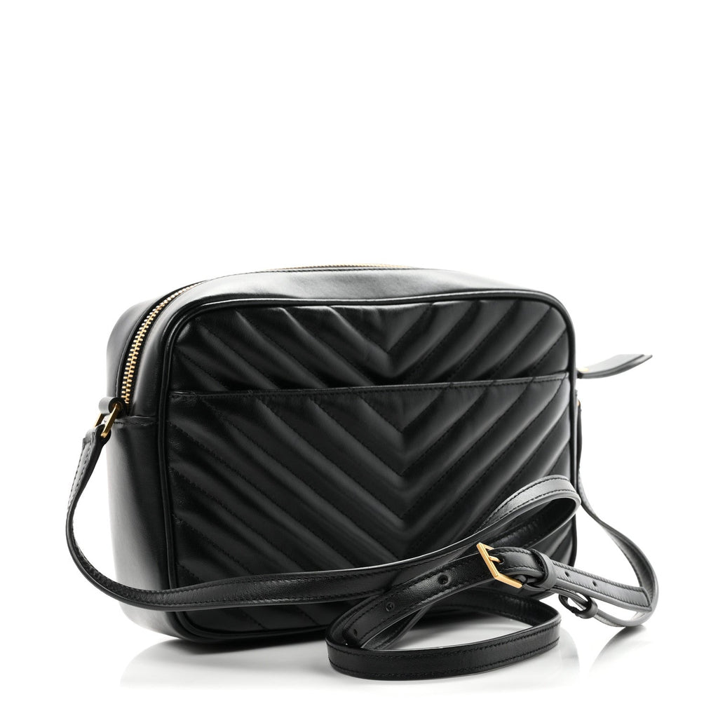 Calfskin Matelasse Monogram Lou Camera Bag Black