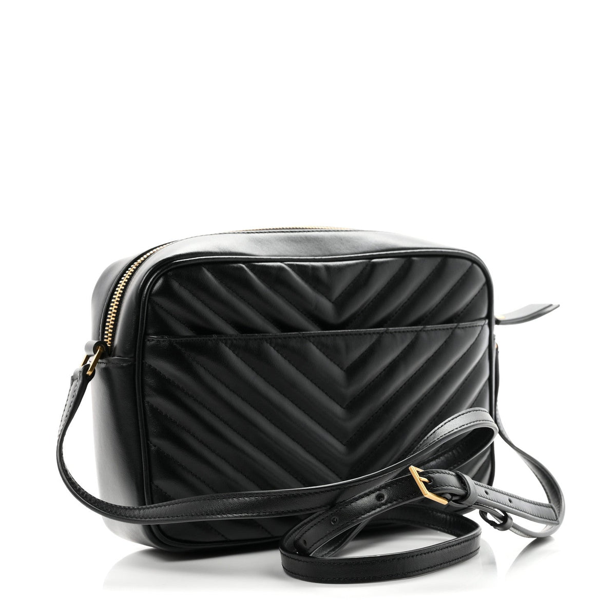 Calfskin Matelasse Monogram Lou Camera Bag Black