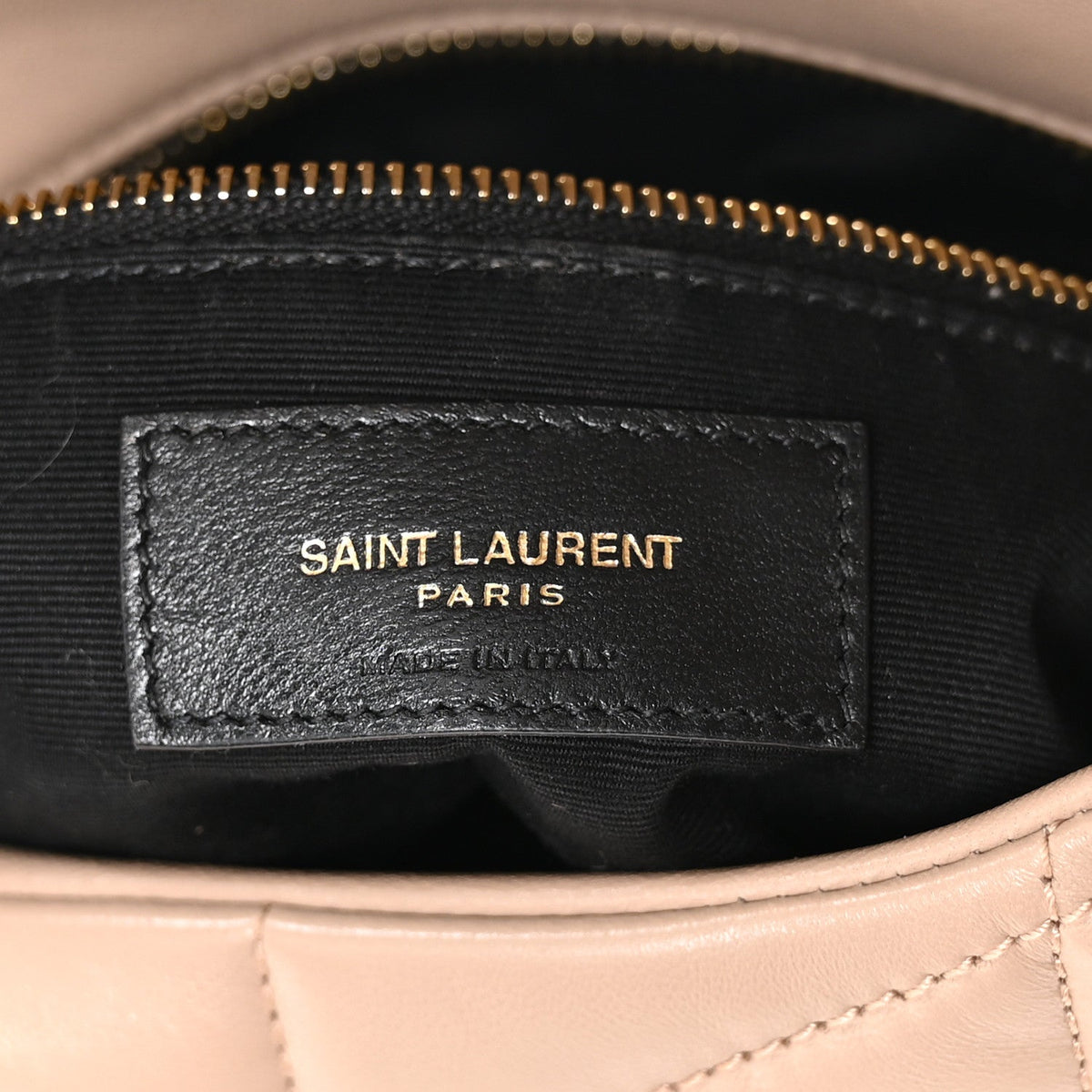 Lambskin Quilted Toy Loulou Puffer Monogram Chain Satchel Dark Beige
