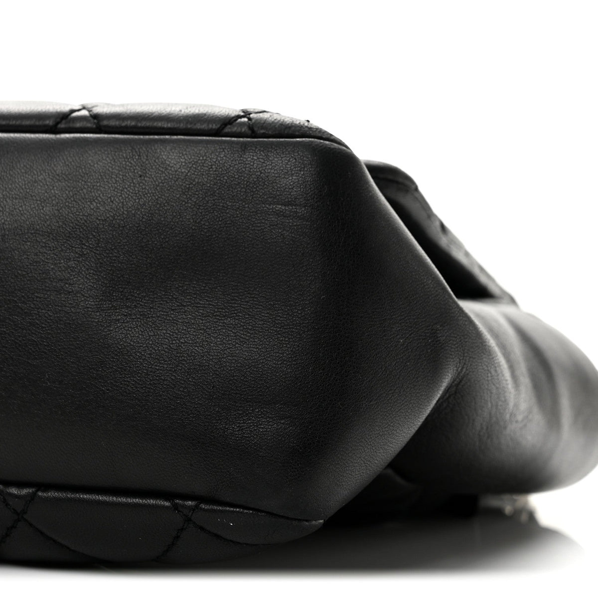Lambskin Quilted Jumbo Coco Rain Flap Black