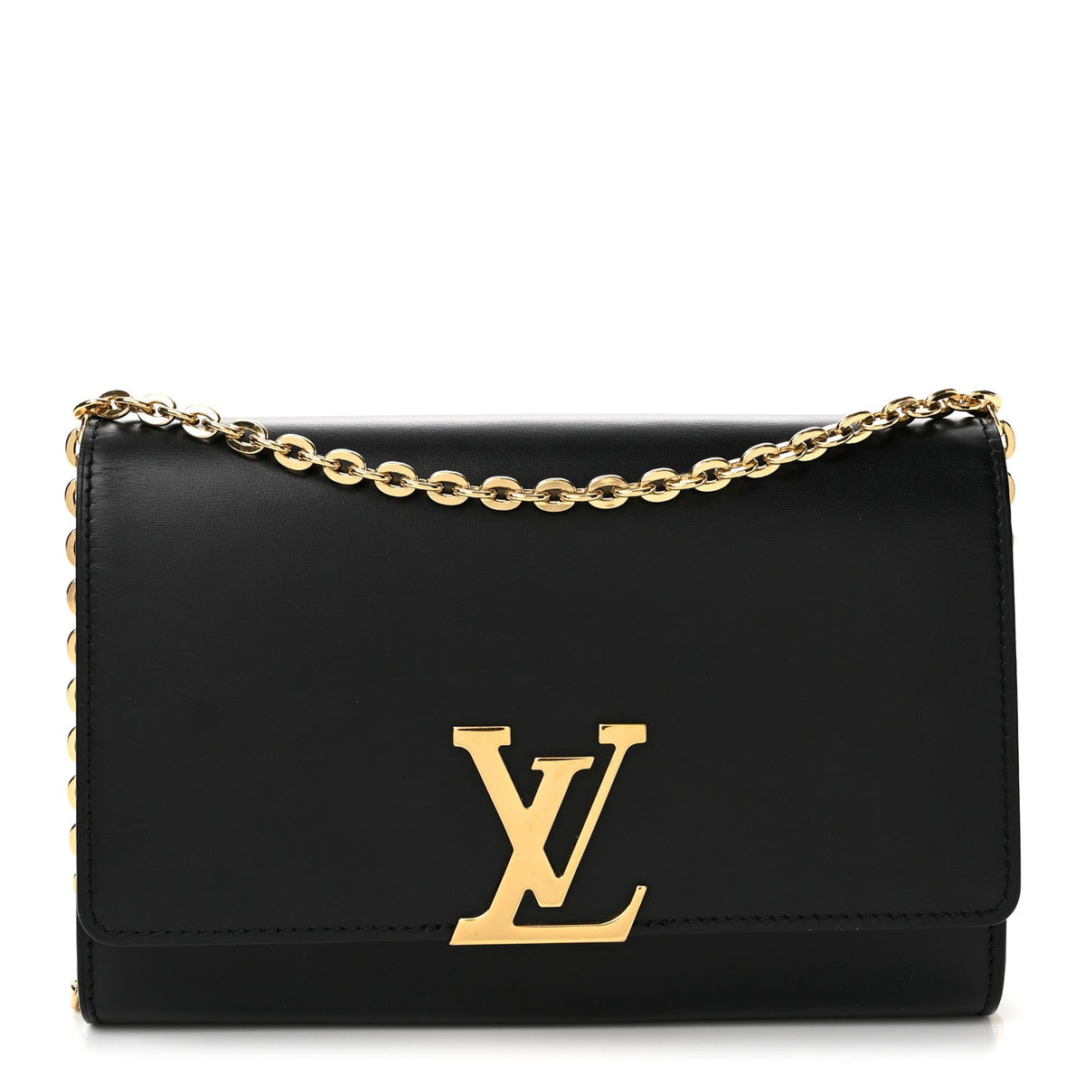 Calfskin Chain Louise GM Black