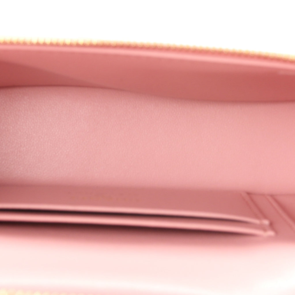 Calfskin Crocodile Embossed Crococo Exoticoco Vanity With Chain Light Pink