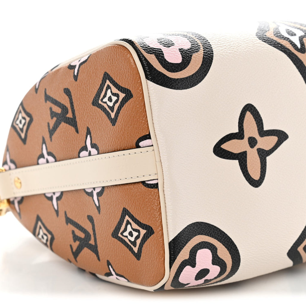 Monogram Giant Wild At Heart Speedy Bandouliere 25 Creme