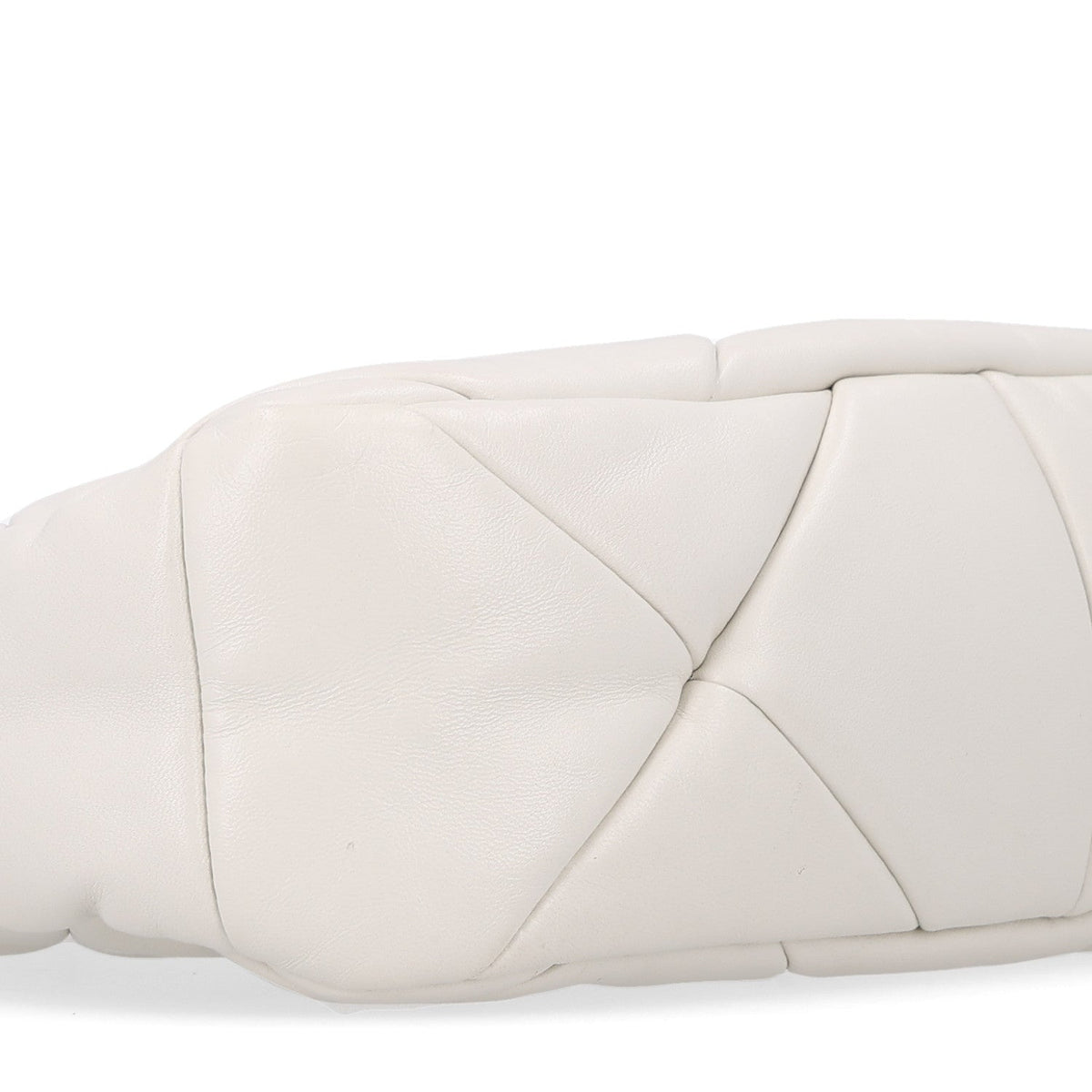 Nappa Triangle Quilted Patchwork System Bag Bianco
