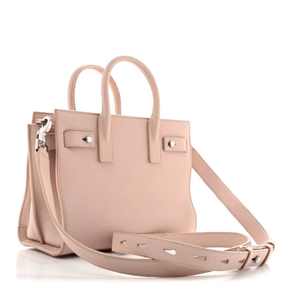 Grained Calfskin Nano Supple Sac De Jour Marble Pink