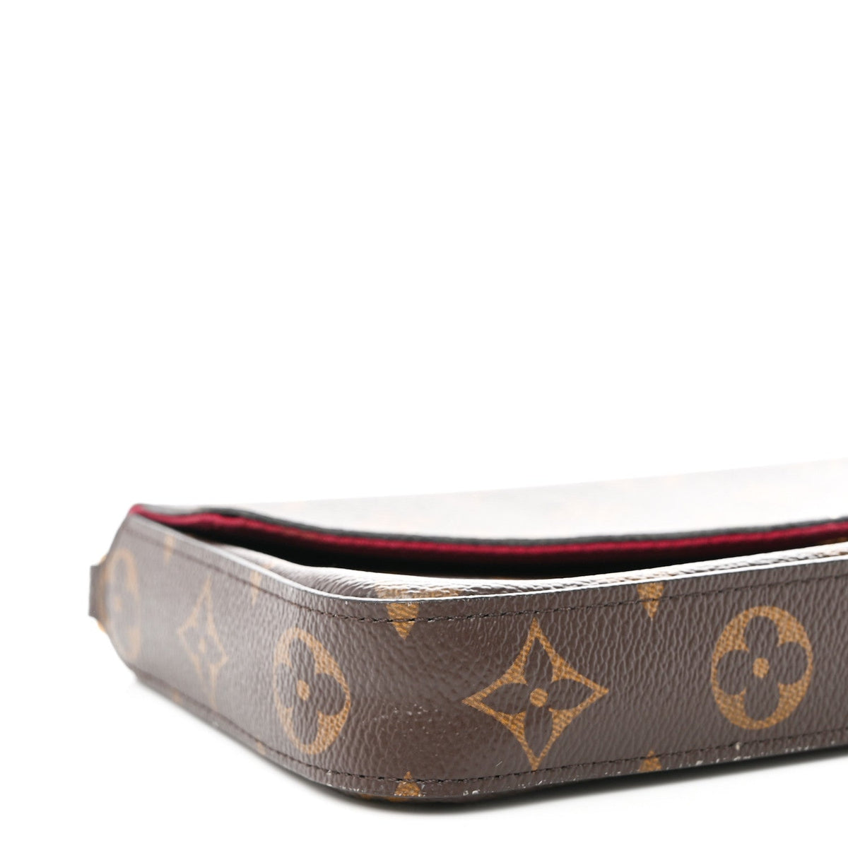 Monogram Pochette Felicie Chain Wallet Fuchsia