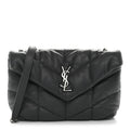 Lambskin Quilted Toy Loulou Puffer Monogram Chain Satchel Storm