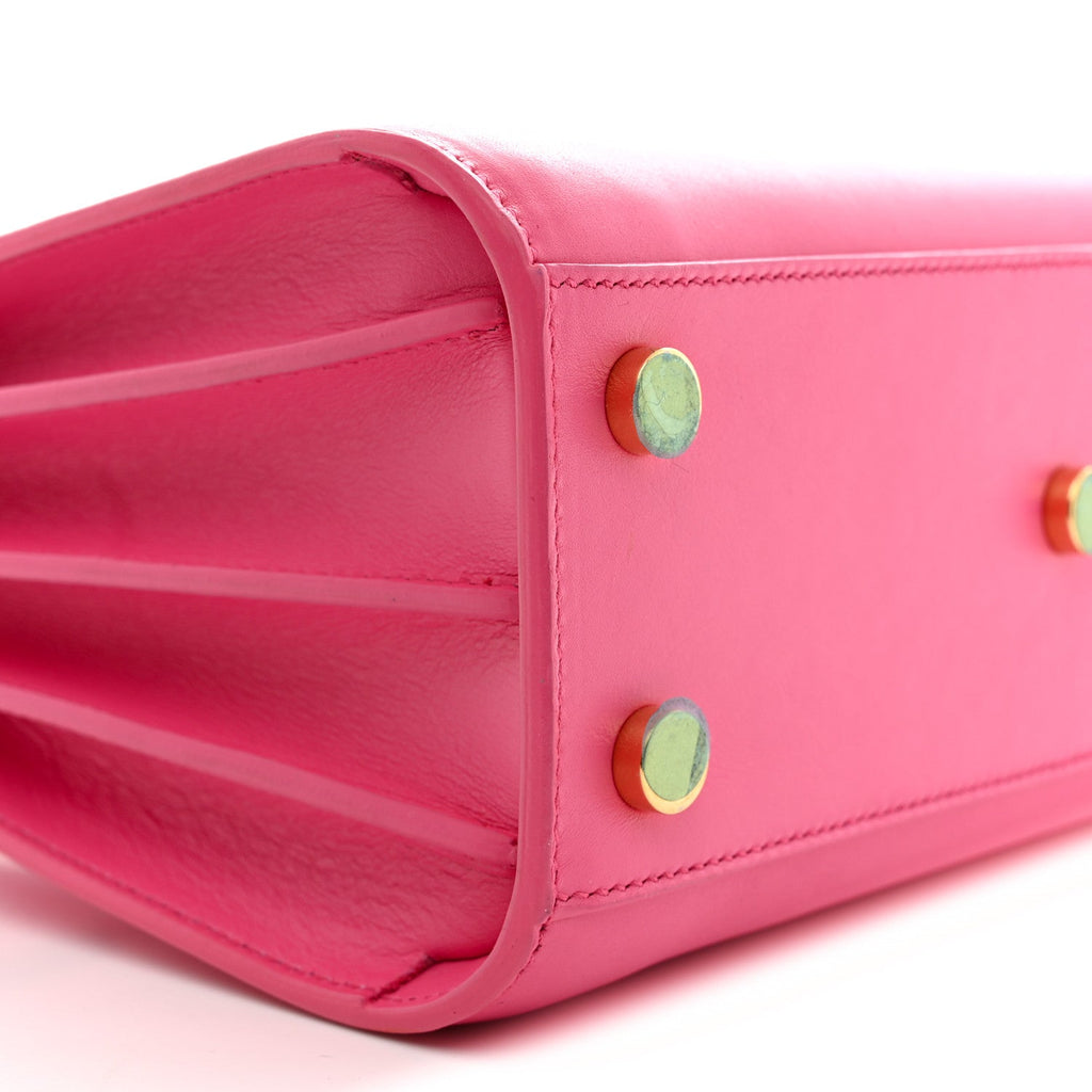 Grained Calfskin Nano Sac De Jour Lipstick Fuchsia