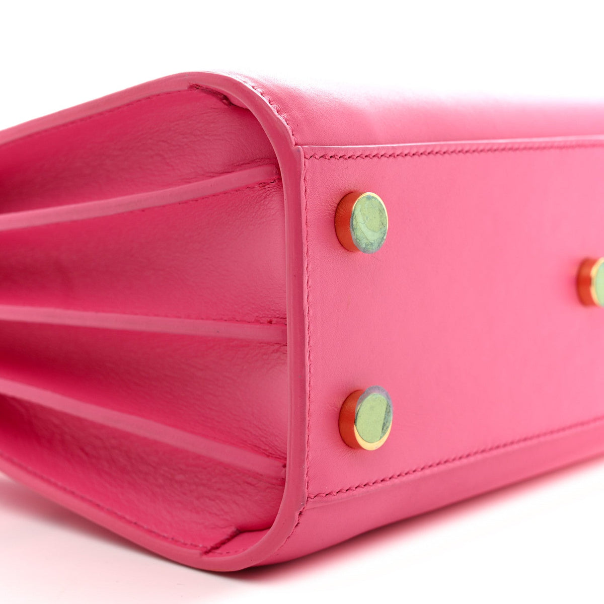 Grained Calfskin Nano Sac De Jour Lipstick Fuchsia