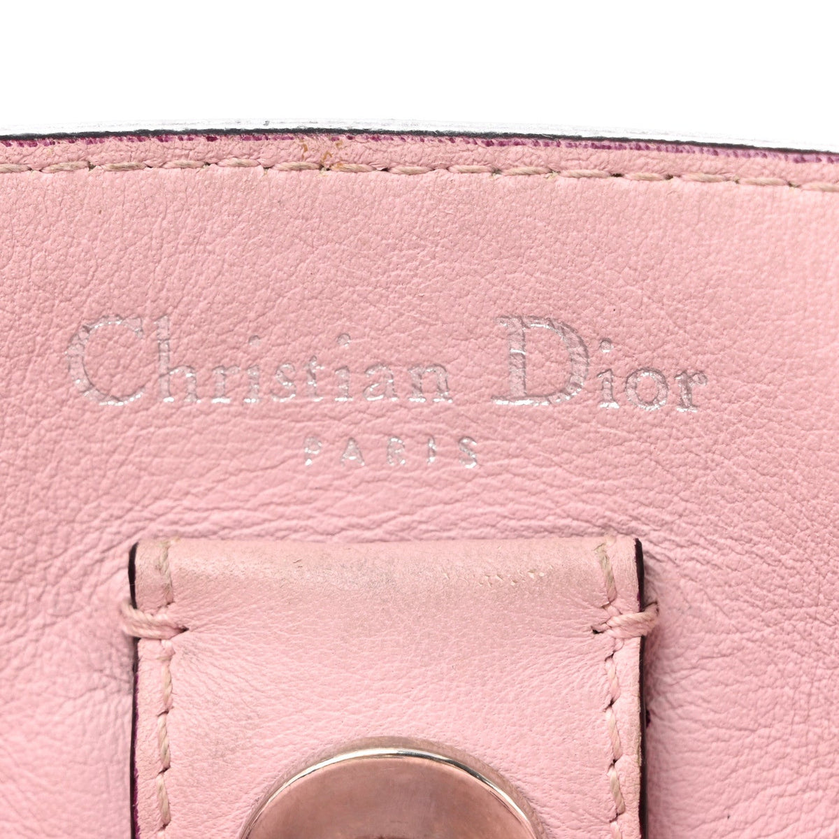 Metallic Bullcalf Medium Diorissimo Bag Champagne