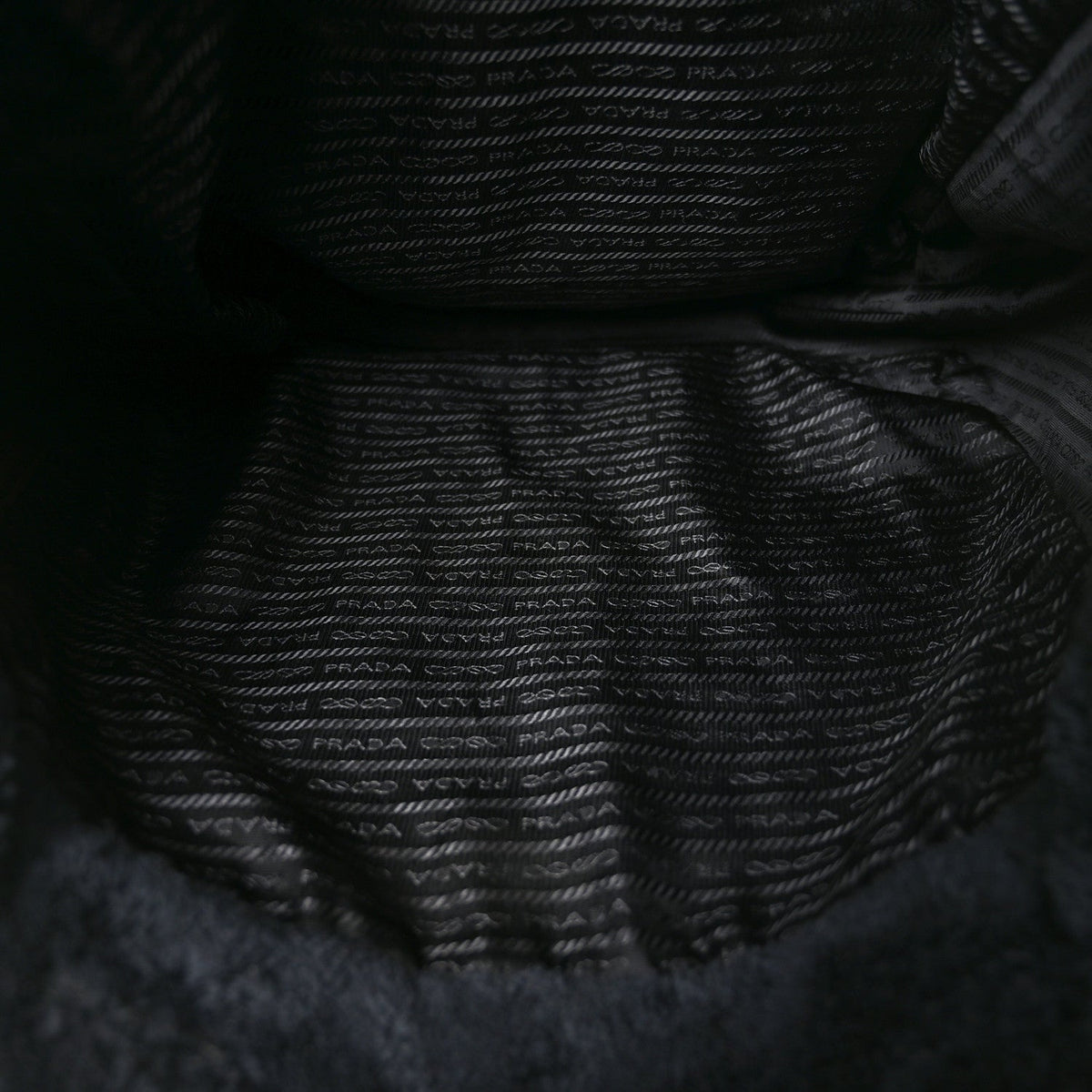 Terry Cloth Tote Bag Black White