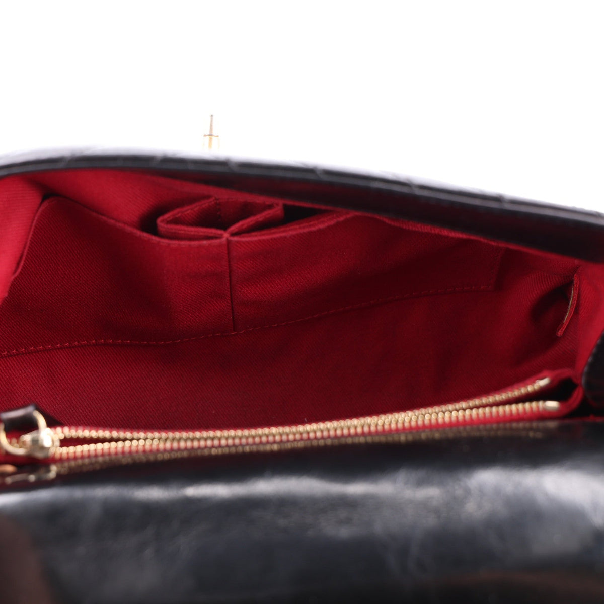 Aged Calfskin Chevron Quilted Small Coco Handle Flap Black
