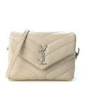 Calfskin Y Quilted Monogram Toy Loulou Crossbody Bag Blanc Vintage