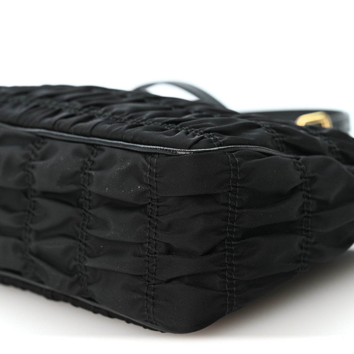Tessuto Nylon Gaufre Shoulder Bag Black