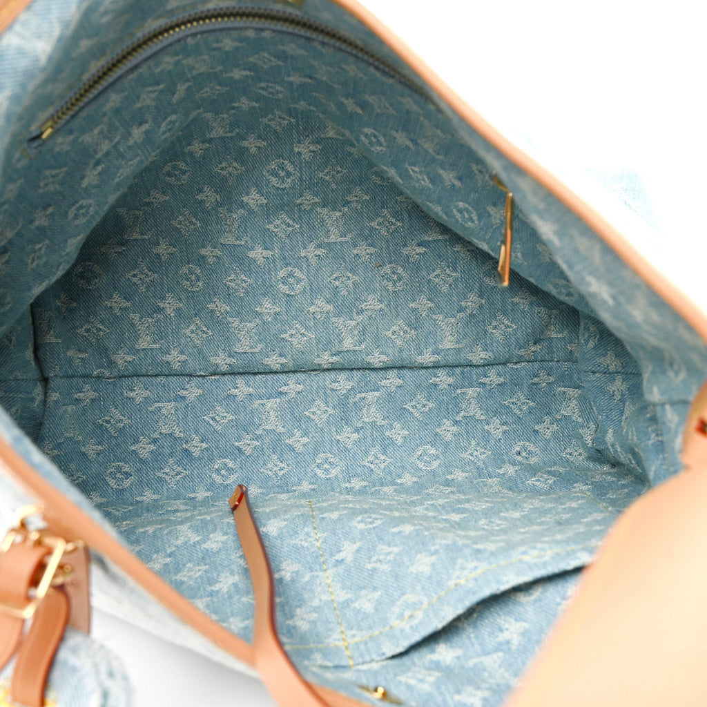 Monogram Denim CarryAll PM Sky Blue