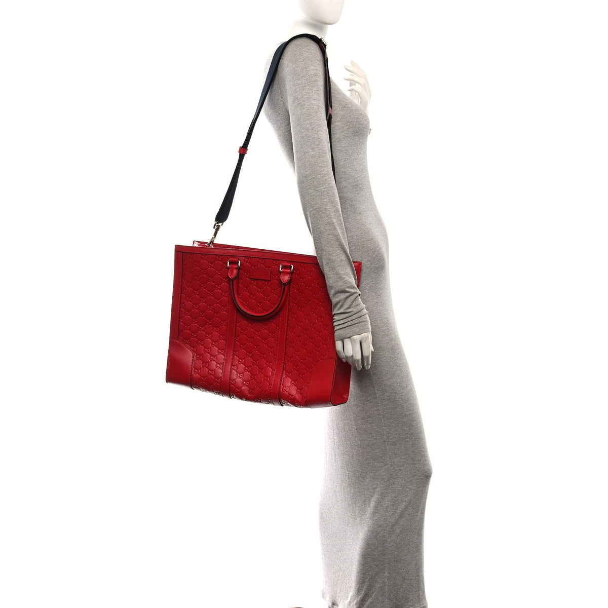 Guccissima Signature Briefcase  Red