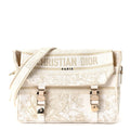 Canvas Embroidered Toile De Jouy Small Diorcamp Messenger White Gold