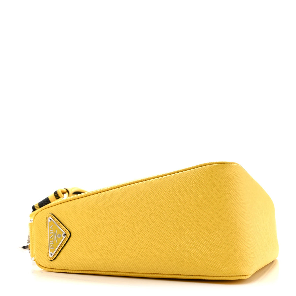 Saffiano Cuir Logo Embossed Triangle Shoulder Bag Sole
