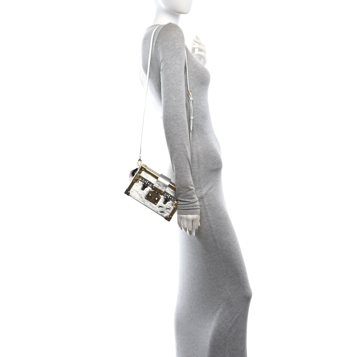 Metallic Epi Petite Malle Silver