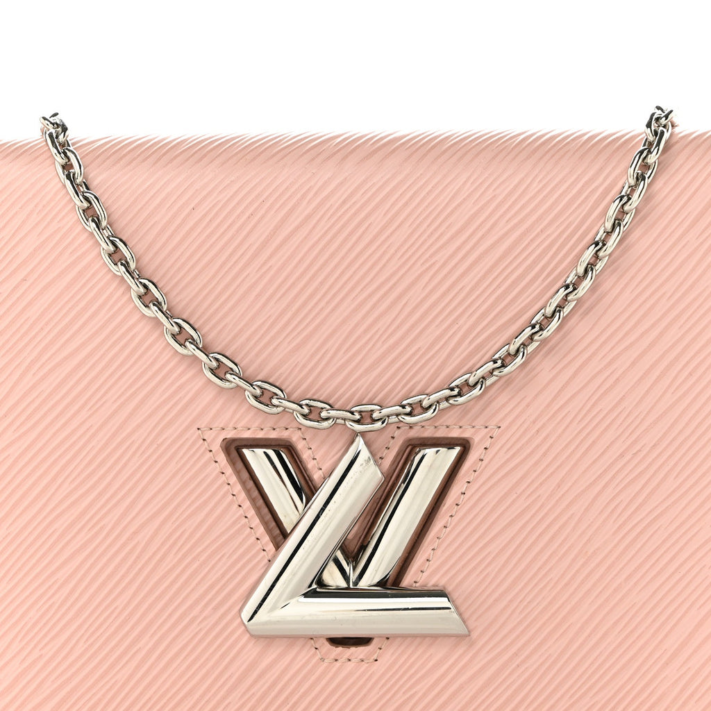 Epi Twist Belt Chain Wallet Rose Ballerine