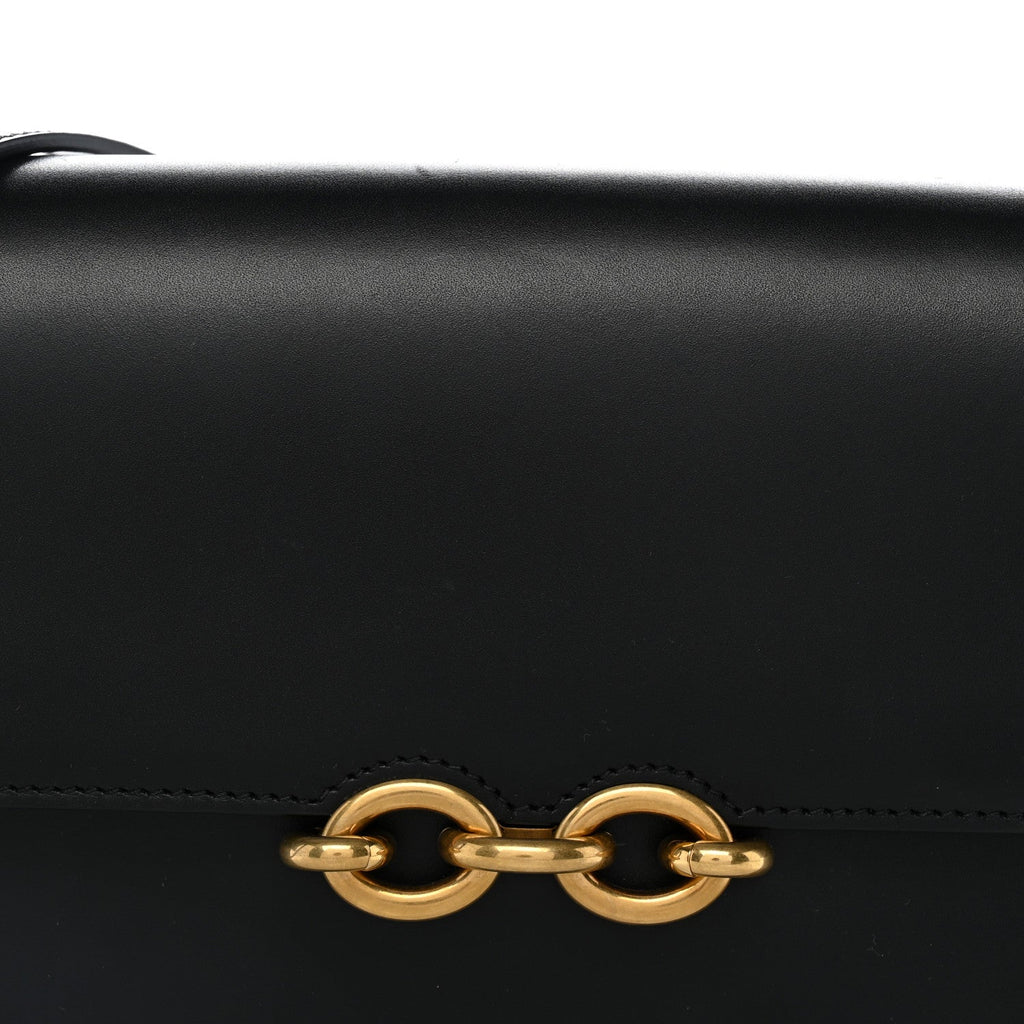 Smooth Calfskin Le Maillon Satchel Black