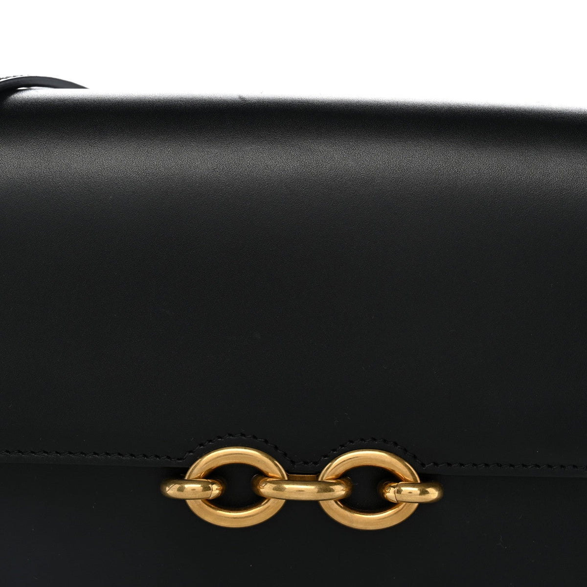 Smooth Calfskin Le Maillon Satchel Black