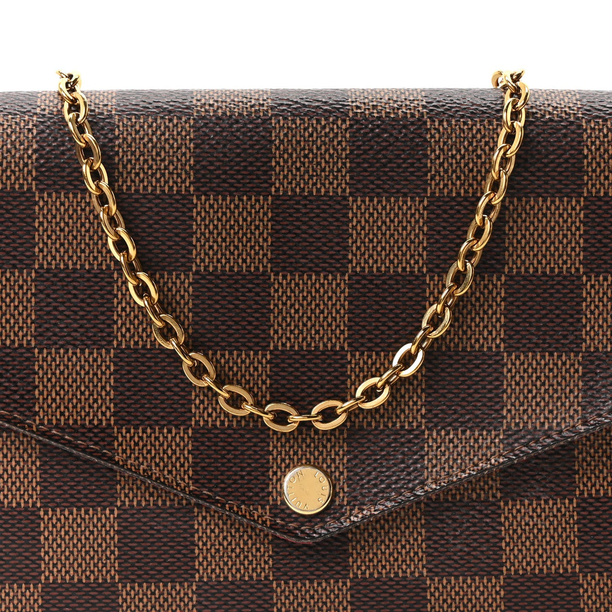 Damier Ebene Pochette Felicie Chain Wallet