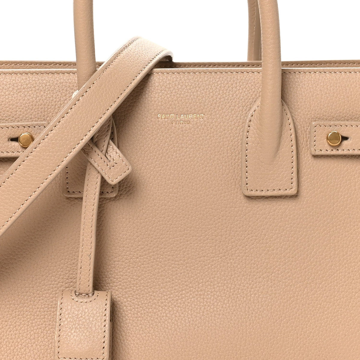 Grained Calfskin Baby Sac De Jour Souple Dark Beige