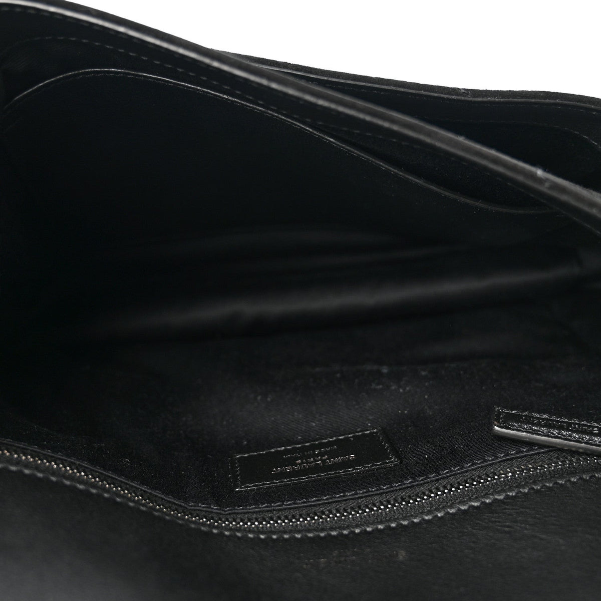 Suede Monogram Medium Niki Chain Satchel Black
