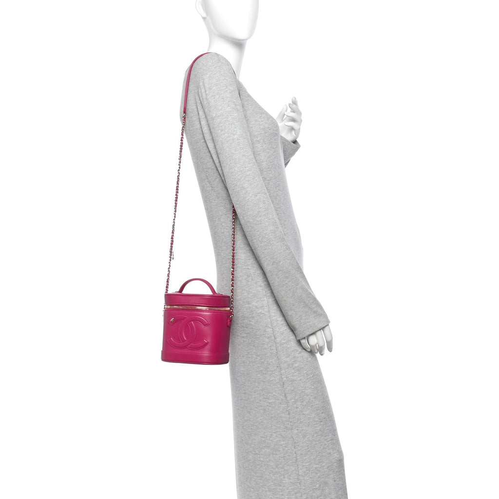 Lambskin Timeless Vanity Cosmetic Case Pink