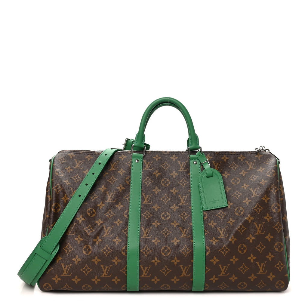 Monogram Macassar LV Colormania Keepall Bandouliere 50 Green