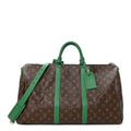 Monogram Macassar LV Colormania Keepall Bandouliere 50 Green