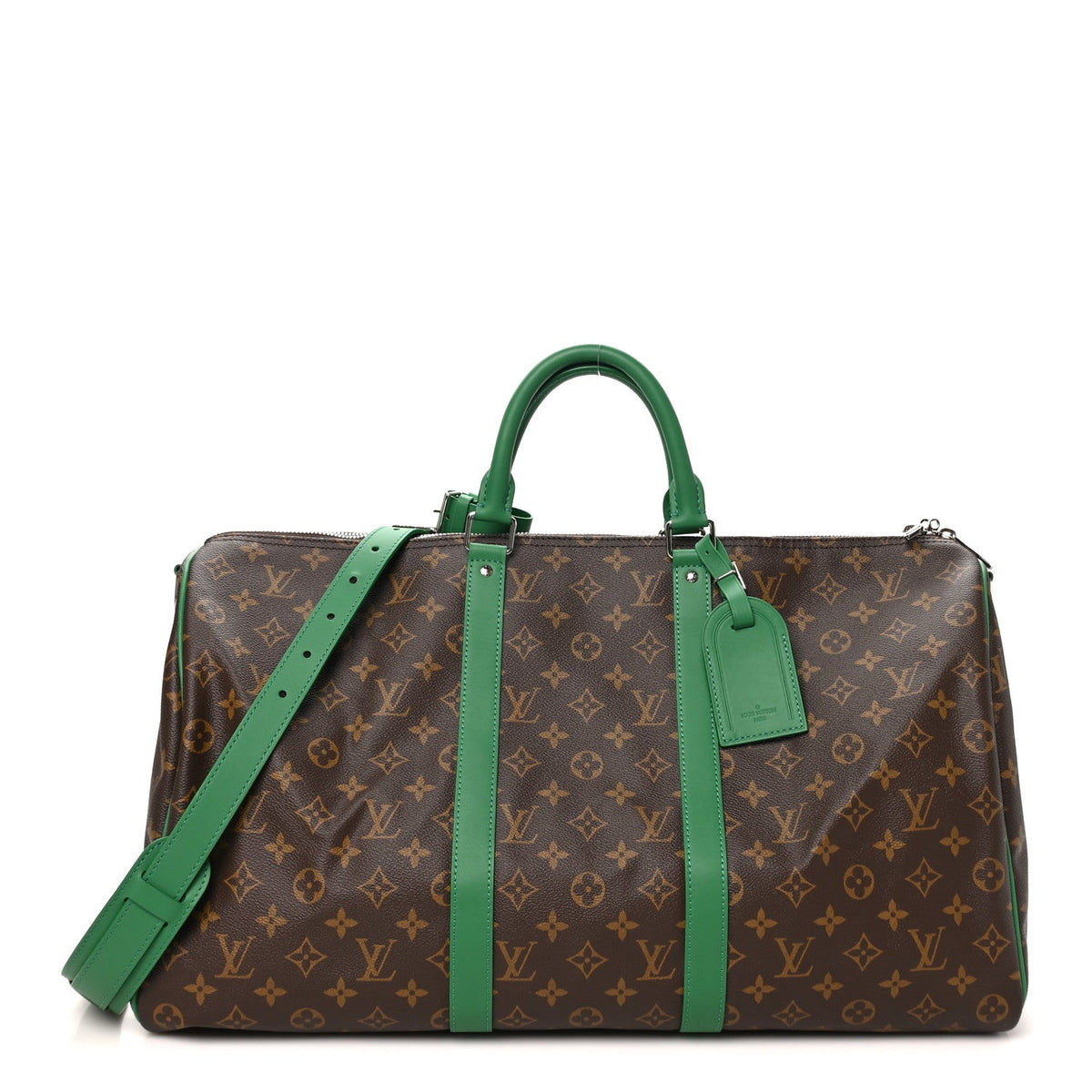 Monogram Macassar LV Colormania Keepall Bandouliere 50 Green