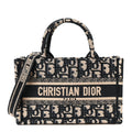 Oblique Mini Book Tote With Strap Blue Multicolor
