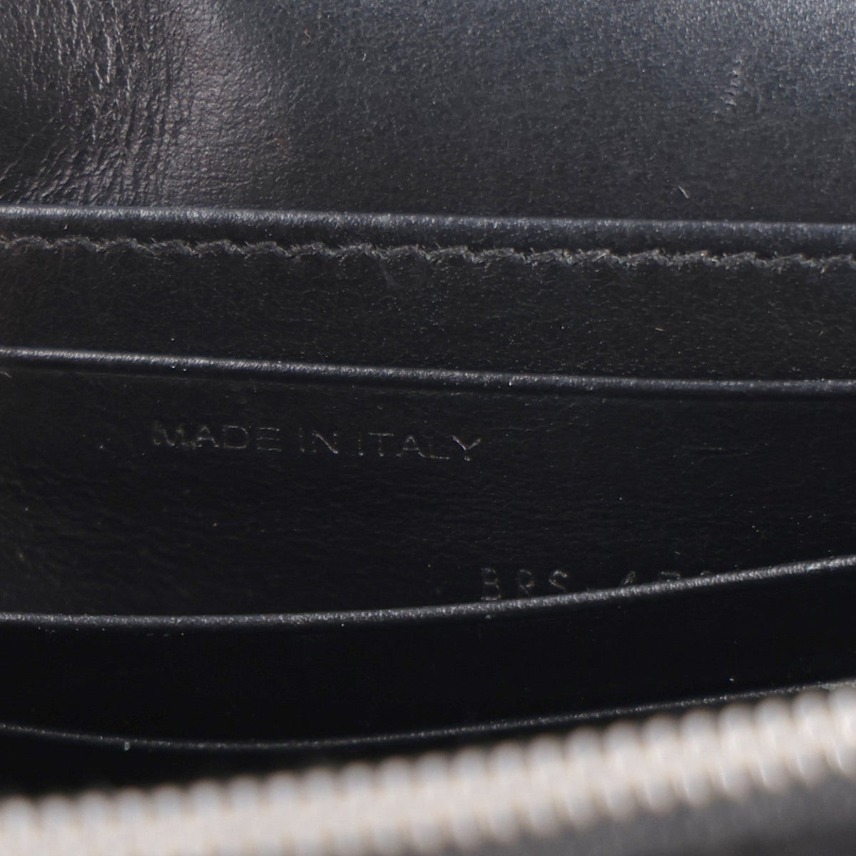 Calfskin Crocodile Embossed Monogram Sunset Chain Wallet Black
