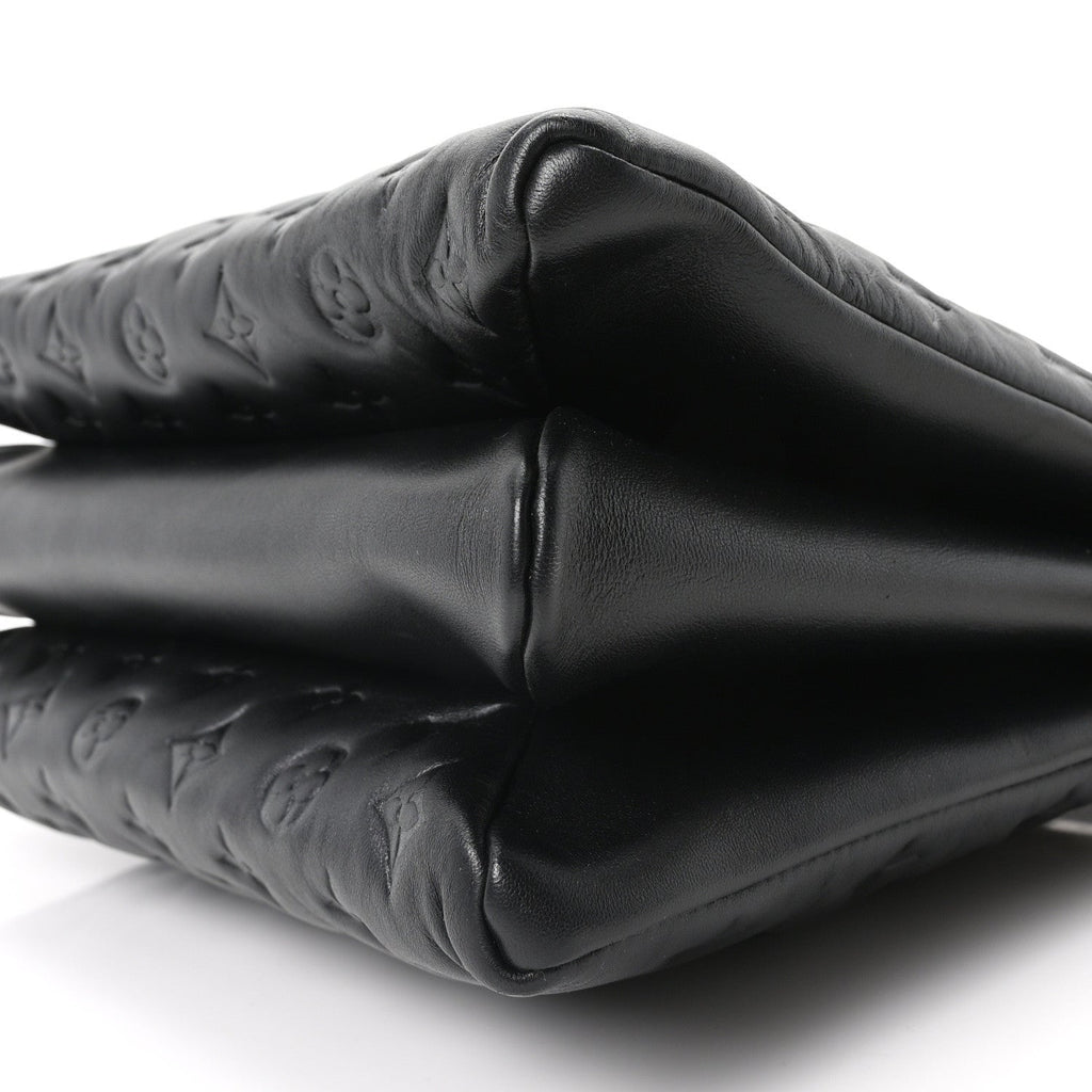 Lambskin Embossed Monogram Coussin MM Black