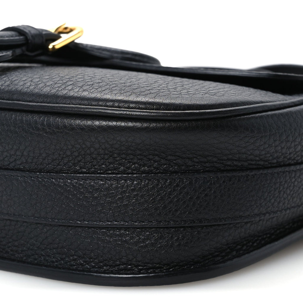 Grained Calfskin Medium Bobby Flap Black