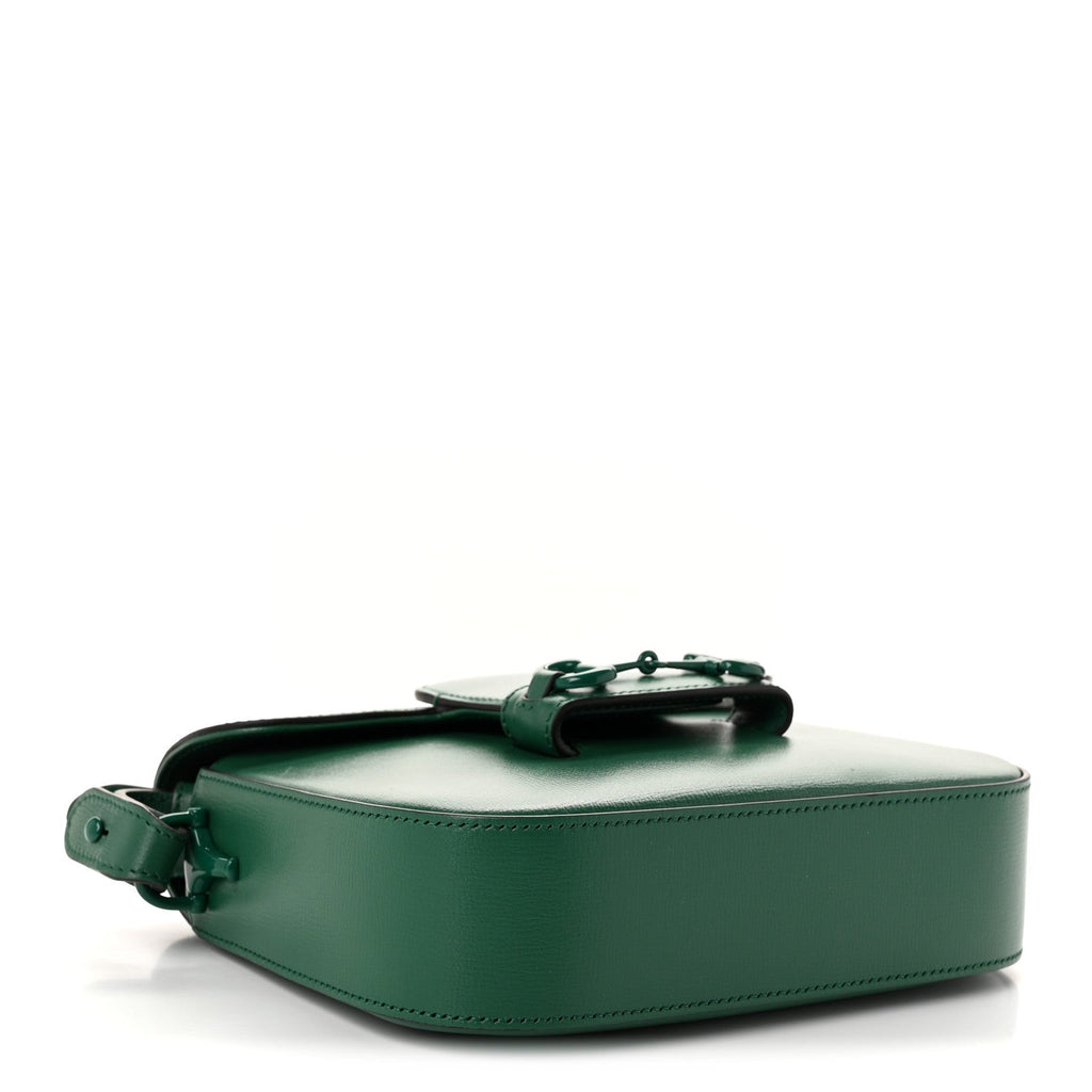 Azalea Calfskin Web Monochrome Horsebit 1955 Shoulder Bag Emerald