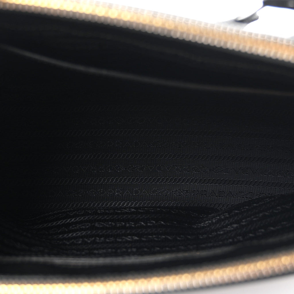 Saffiano Small Galleria Double Zip Tote Black
